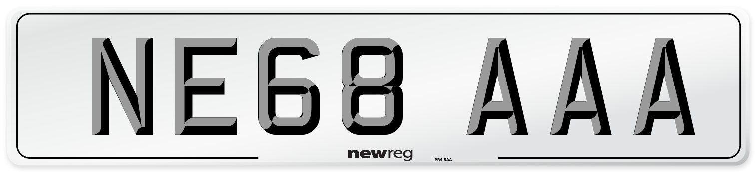 NE68 AAA Number Plate from New Reg